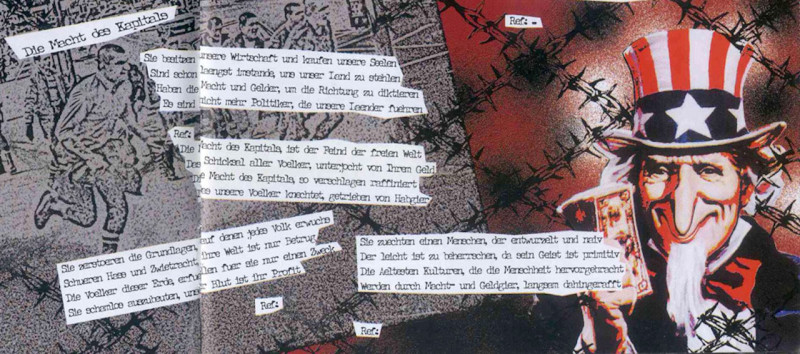 CD-Booklet der deutschen Neonazi-Band Faustrecht